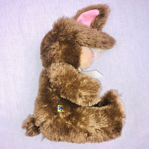 Build a Bear Miles Brown Bunny Rabbit Plush Stuffed Borders Easter 10" New - Picture 6 of 10